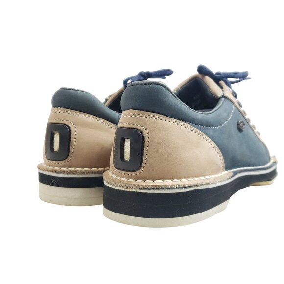 Dexter Sst-4 Left Handed Bowling Shoes Mens 6.5 Rare Two Tone Blue Leather Colle - Picture 5 of 11
